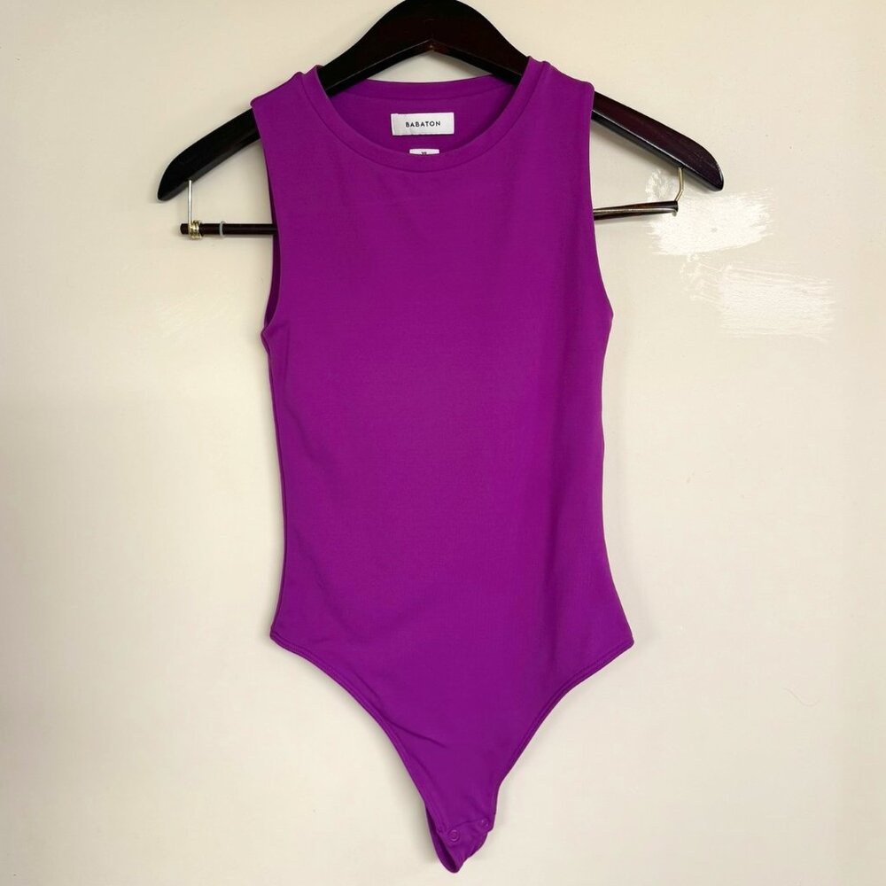 Aritzia Contour Crew Codysuit XS Ube Purple